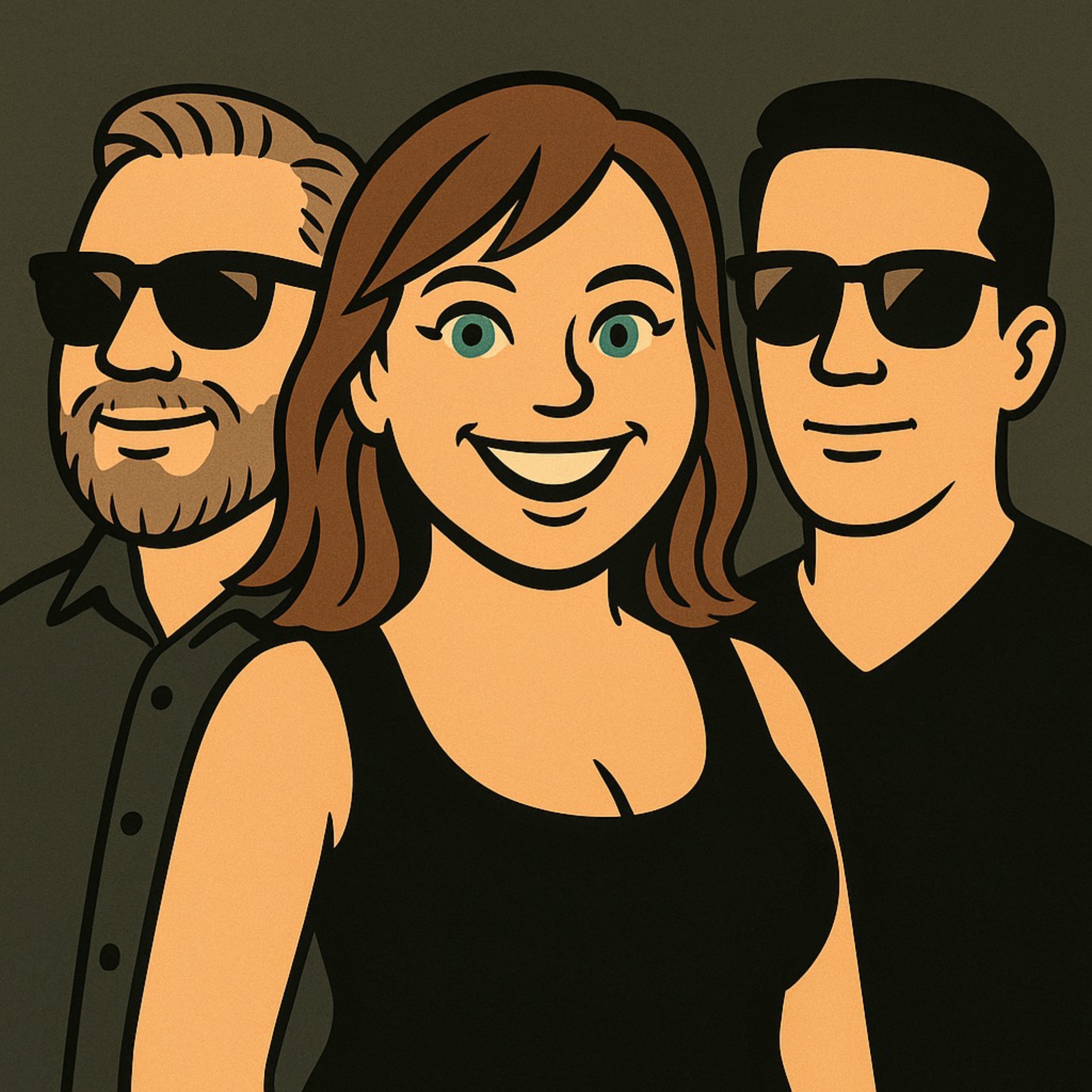 Cartoon illustration of Keenwild group members